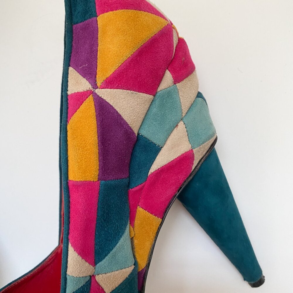 Cesare Paciotti Patchwork Suede Pumps - image 8